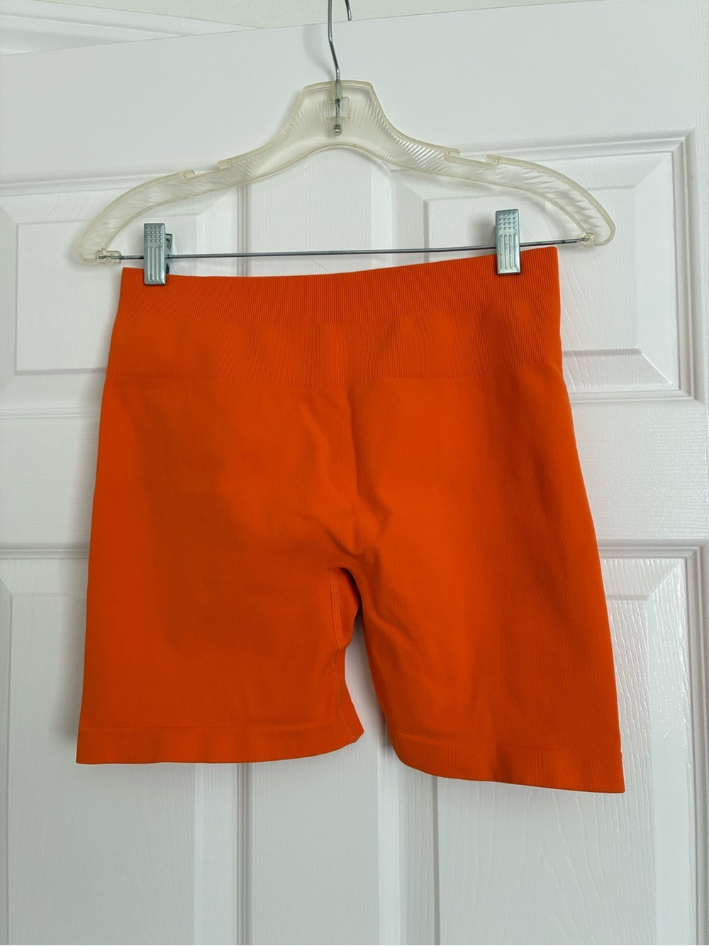 Aurola Women’s High-Rise Orange Bike/Workout Shorts